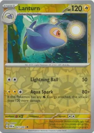 Paldean Fates Lanturn #21/91 reverse holo